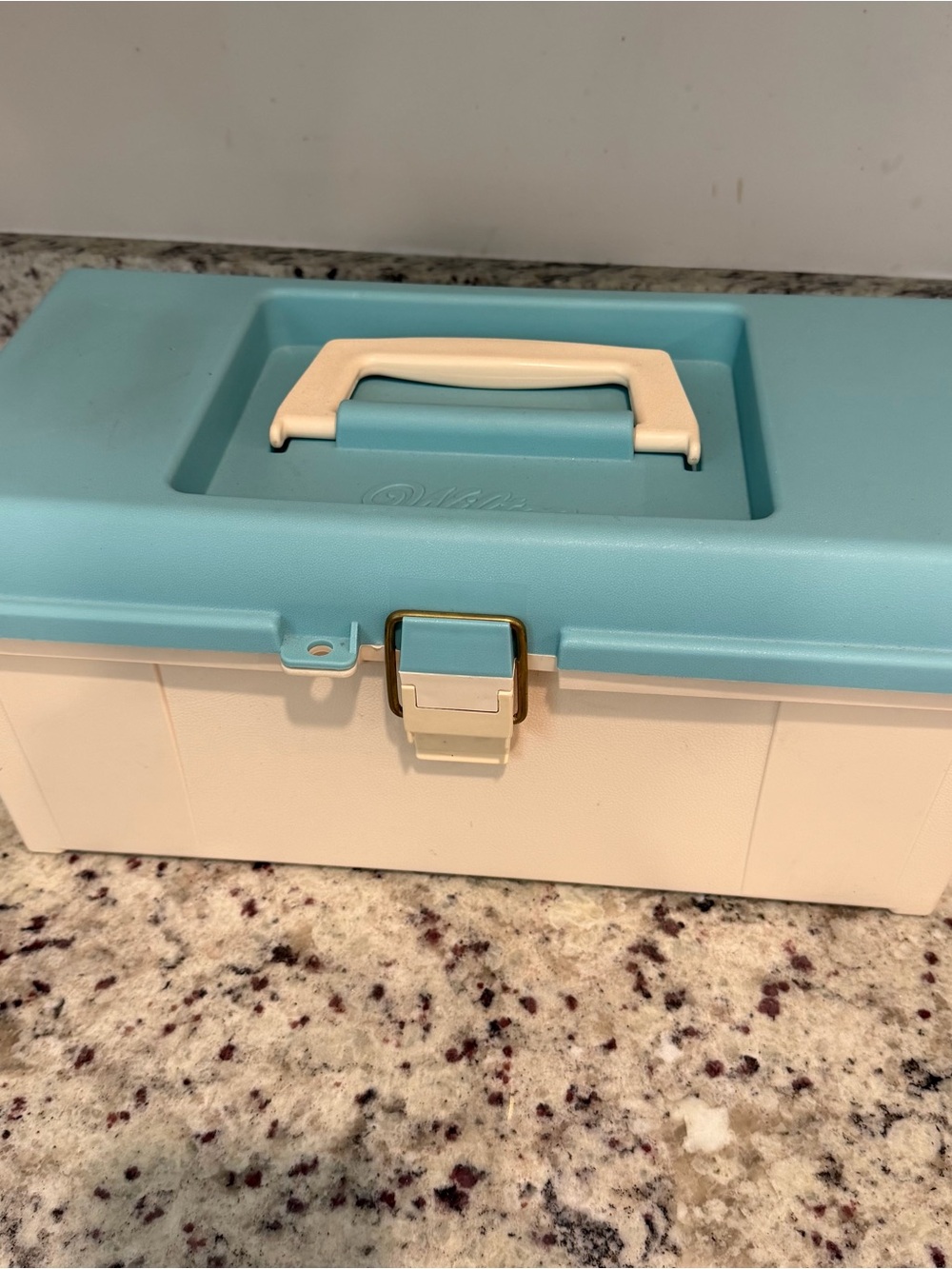 1999 Wilton Cake Decorating Tool Cady & Accessories - Cream & Blue